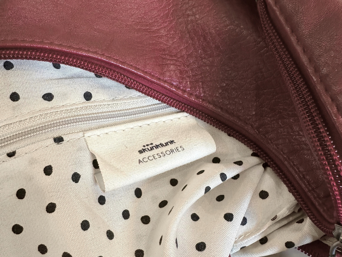 🇪🇸 Skunkfunk – Sac épaule rouge bordeaux à panneaux