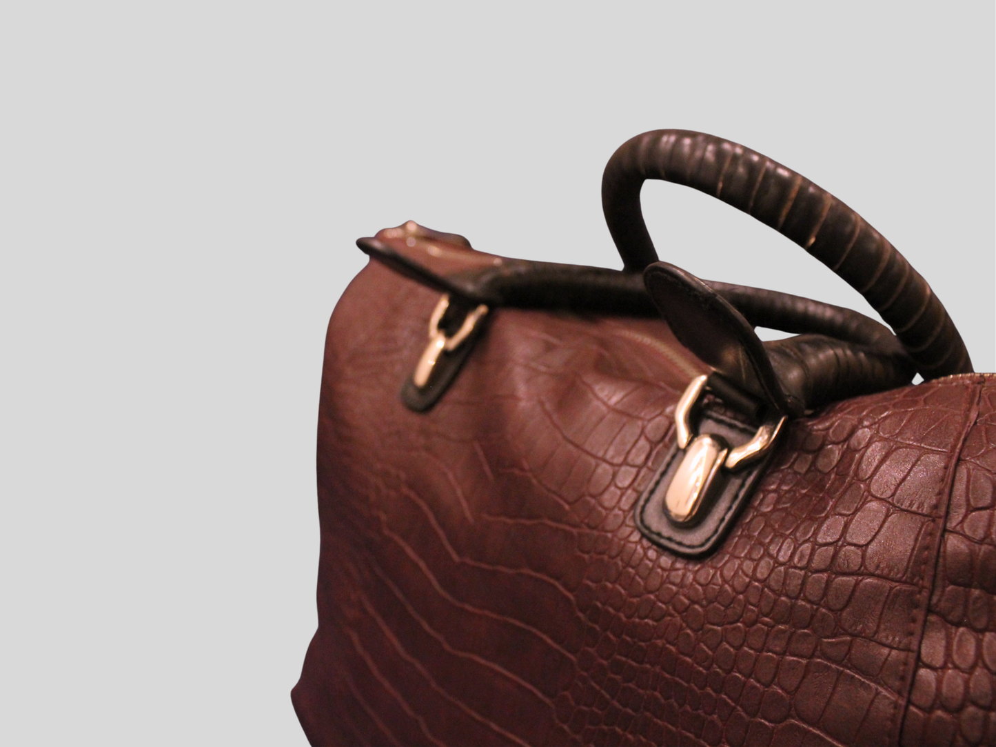 Sac à main violet effet croco grand format TOPSHOP