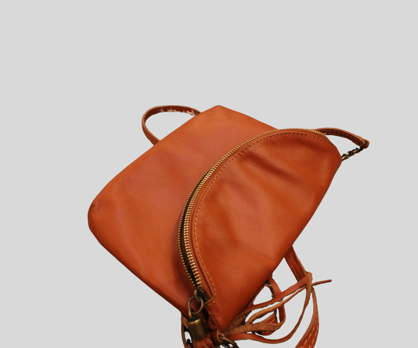 Sac bandoulière Anna Morellini Ancone cognac en cuir