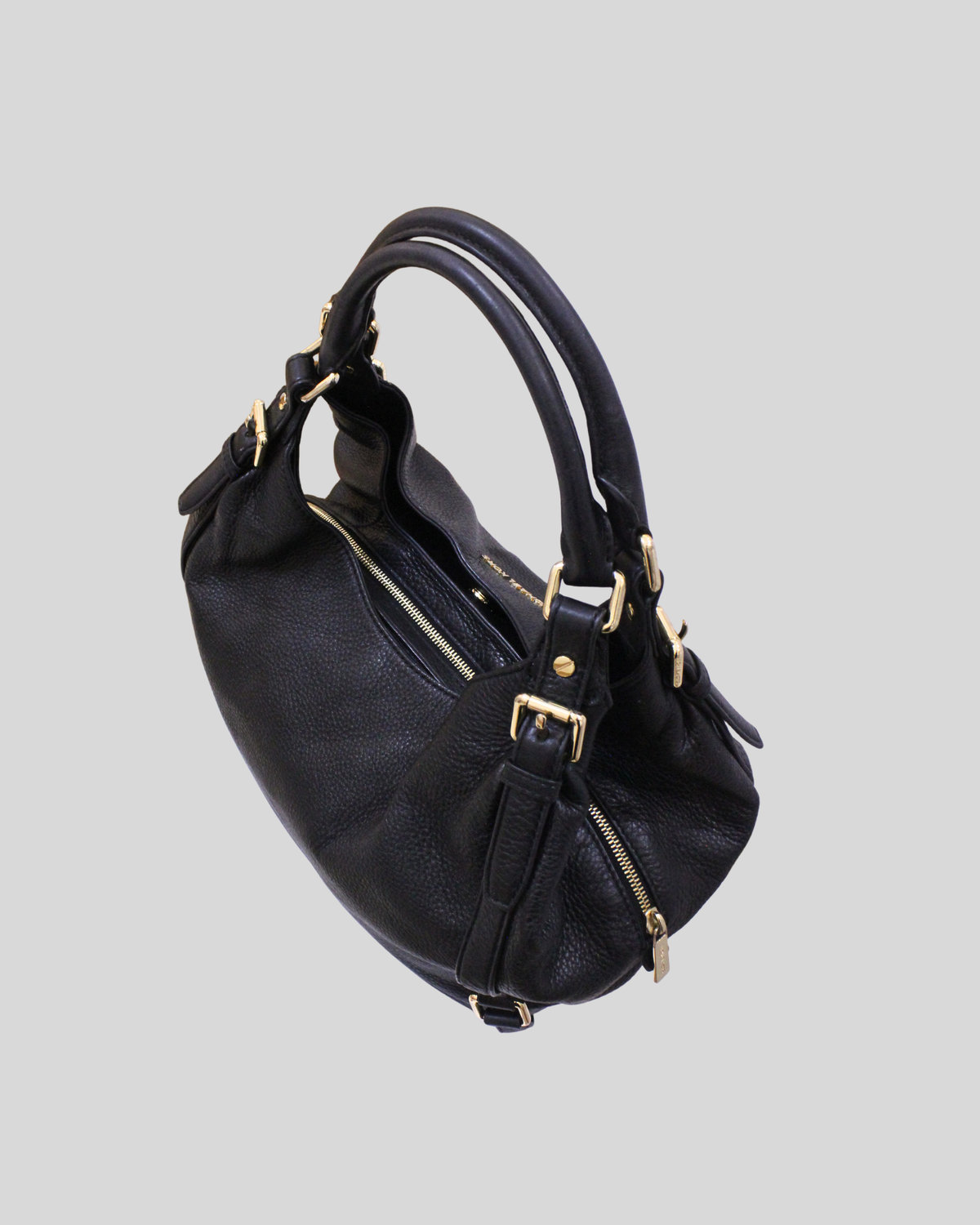 🇺🇸 Michael Kors Bedford – Grand sac hobo noir en cuir