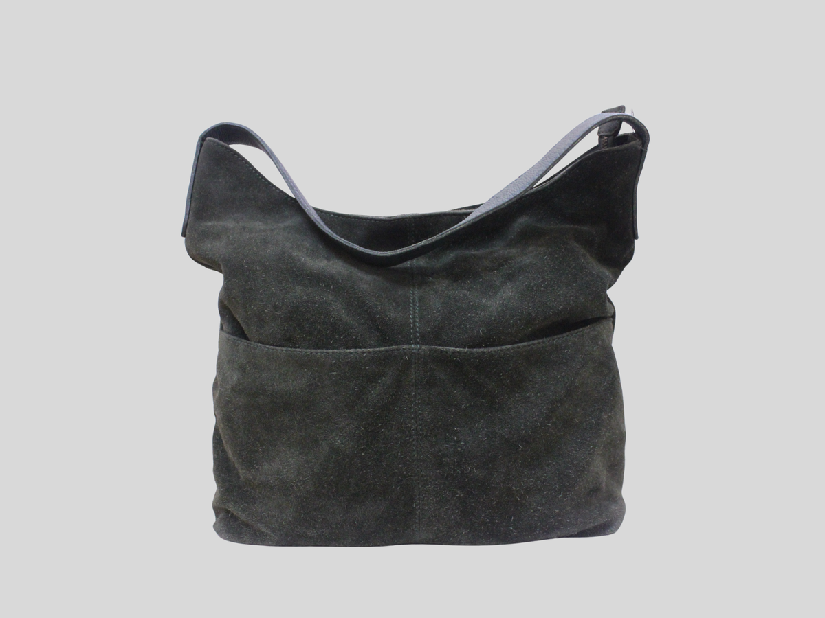 🇬🇧 FatFace – Sac épaule en daim vert foncé
