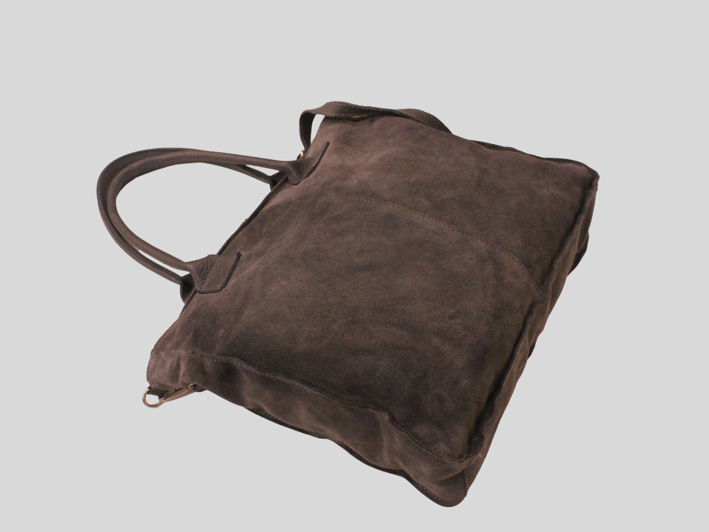 Sac Cabas en Cuir Suède Gris – Studio Moda #82 Made in Italy 🇮🇹