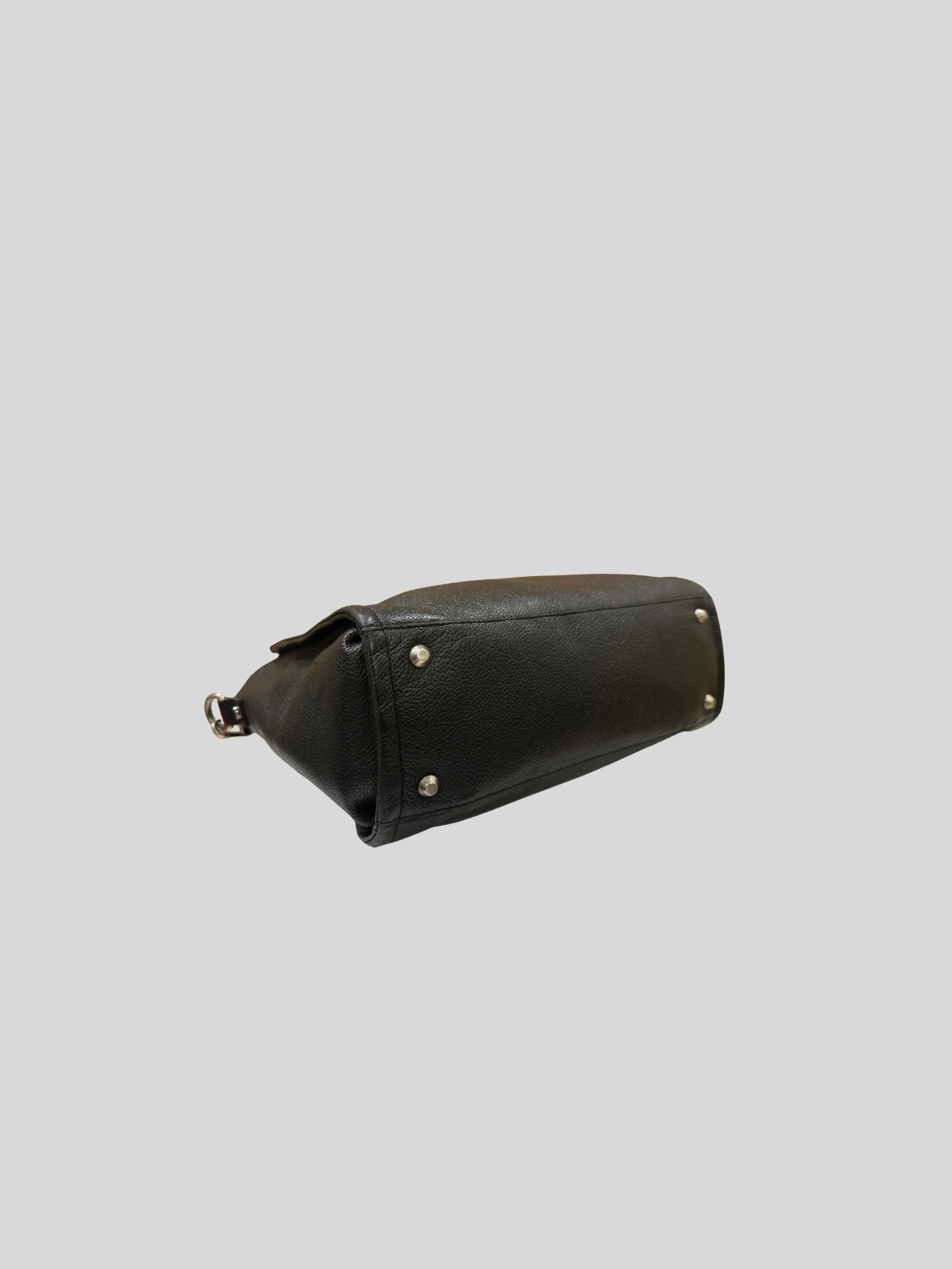 🇦🇷 Prüne Capri CPR10287 – Sac à main noir en cuir caprin véritable