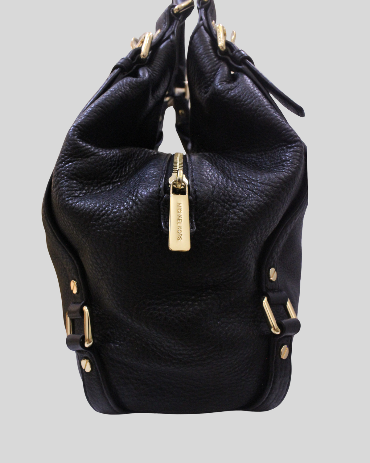 🇺🇸 Michael Kors Bedford – Grand sac hobo noir en cuir
