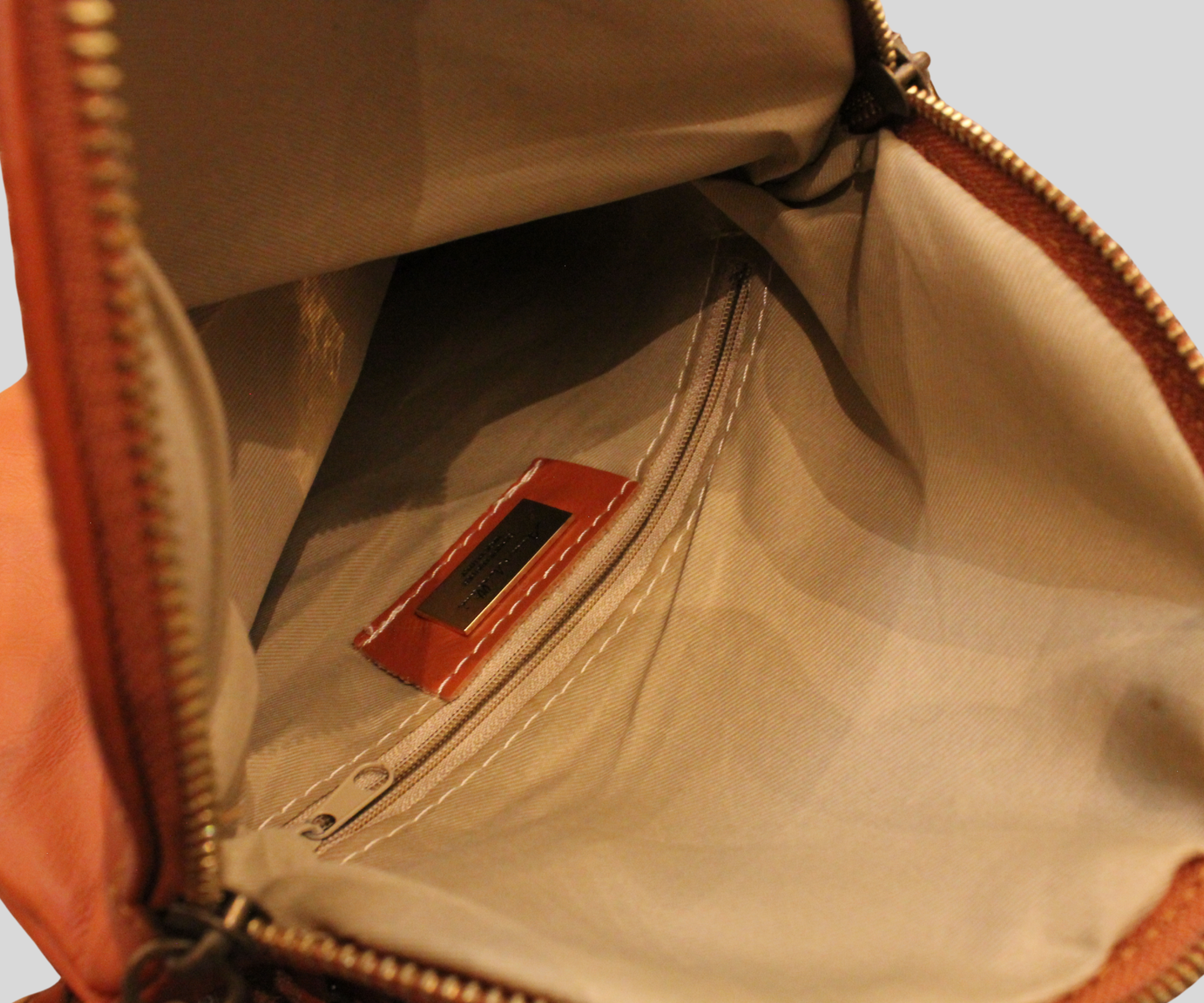 Sac bandoulière Anna Morellini Ancone cognac en cuir