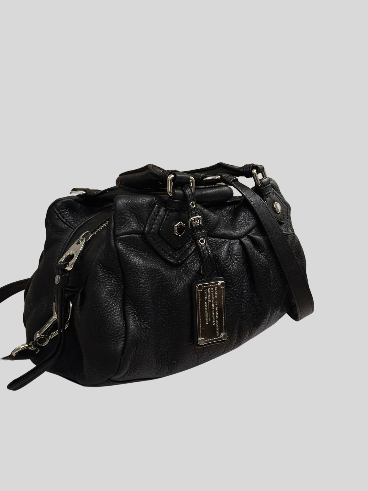 Marc by Marc Jacobs – Classic Q Baby Groovee noir en cuir véritable
