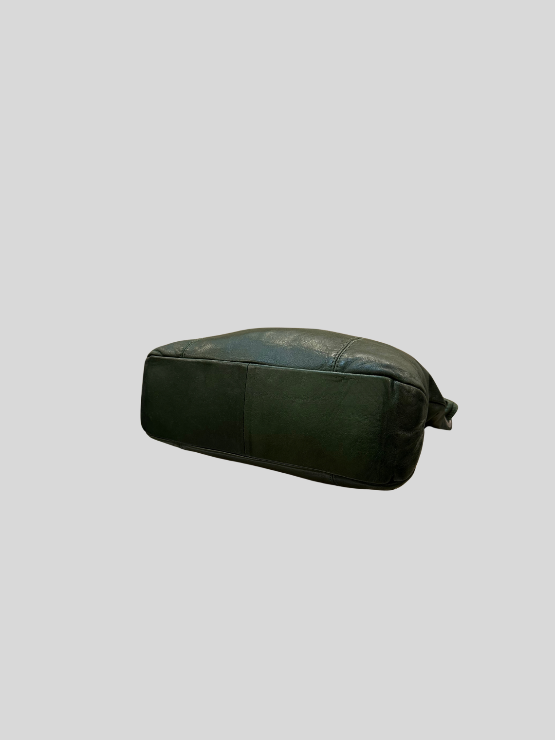 🇮🇹 Sac épaule vert foncé en cuir véritable – Made in Italy