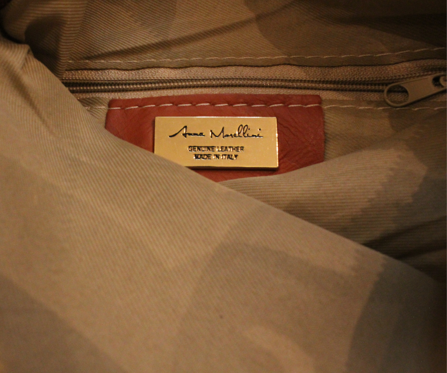 Sac bandoulière Anna Morellini Ancone cognac en cuir