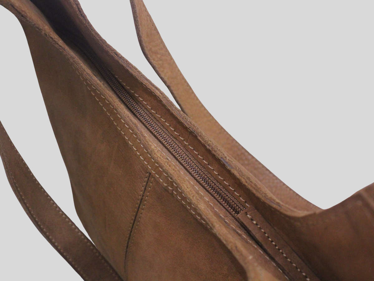 Sac cabas Justified marron effet python en cuir véritable
