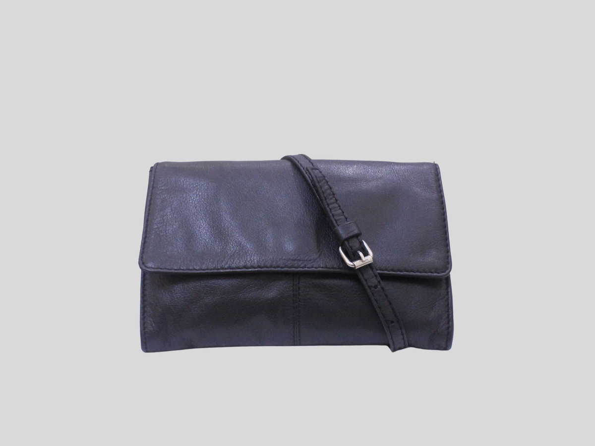 🇬🇧 Sac bandoulière Next noir en cuir véritable