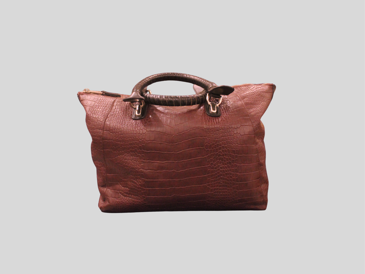 Sac à main violet effet croco grand format TOPSHOP