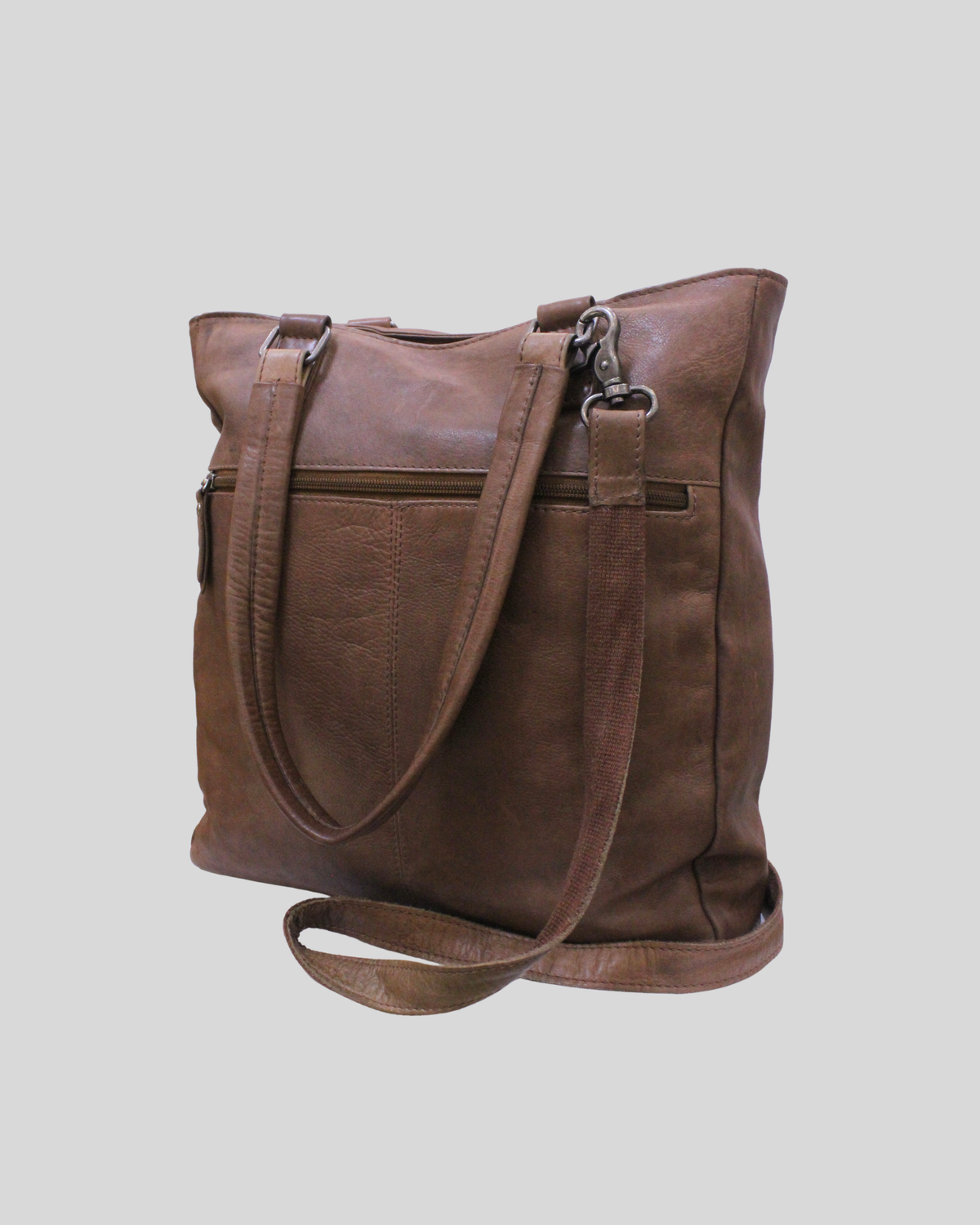🇳🇱 Burkely – Cabas cuir véritable marron