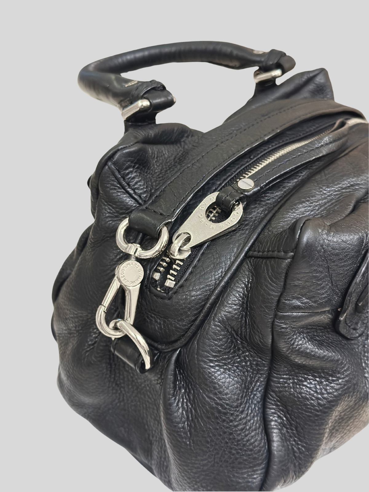 Marc by Marc Jacobs – Classic Q Baby Groovee noir en cuir véritable