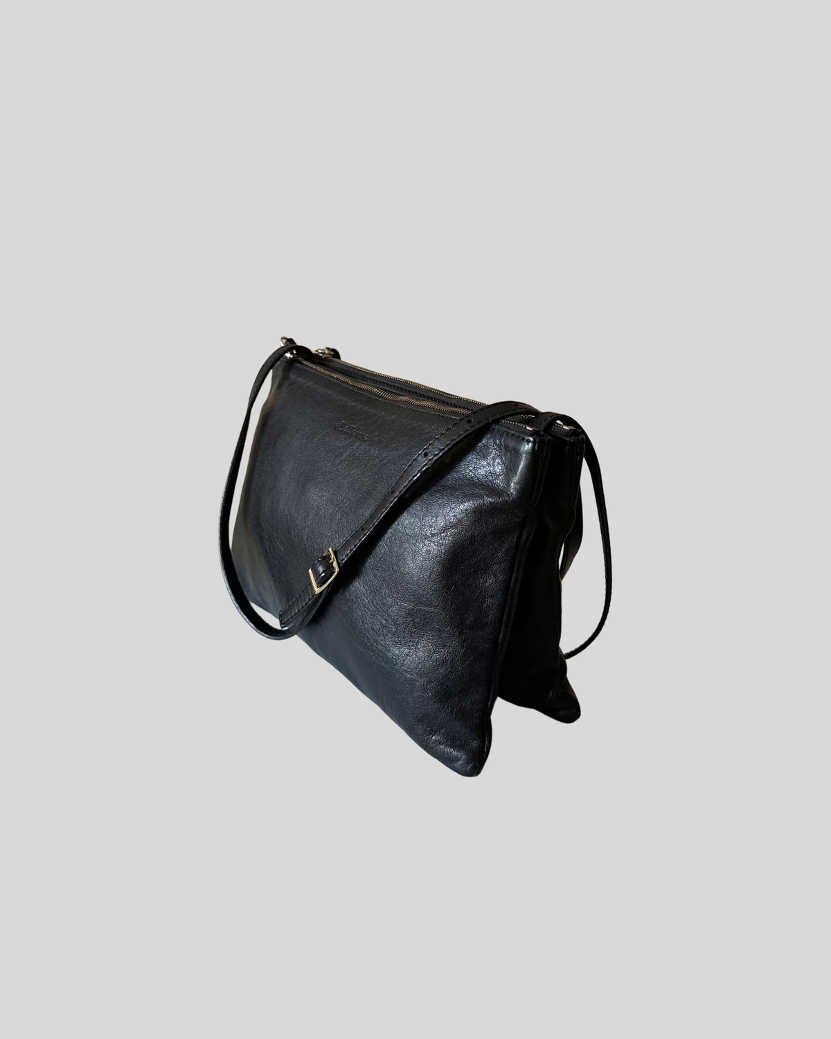 🇧🇪 Bellerose – Sac bandoulière noir en cuir de veau – Made in Italy