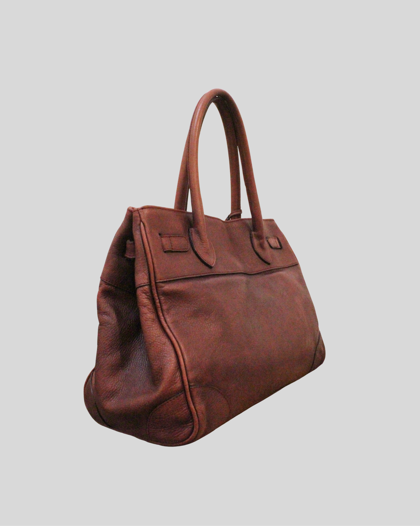 Sac à main Nuria Sanchez bordeaux en cuir véritable