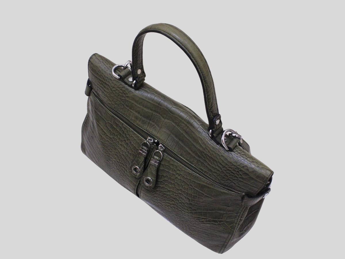 🇫🇷 Kesslord Jekyll – Cabas cuir vert effet croco