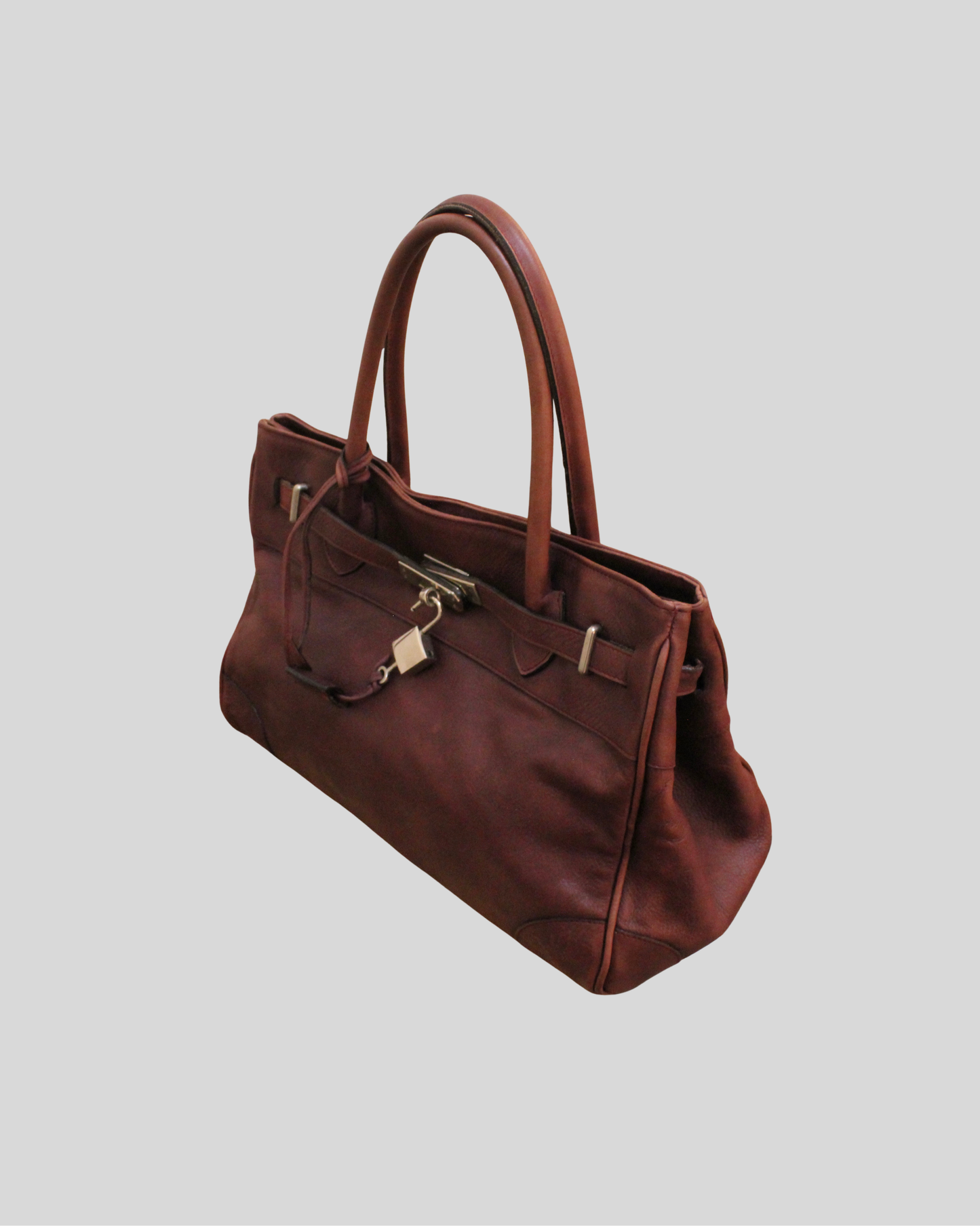 Sac à main Nuria Sanchez bordeaux en cuir véritable