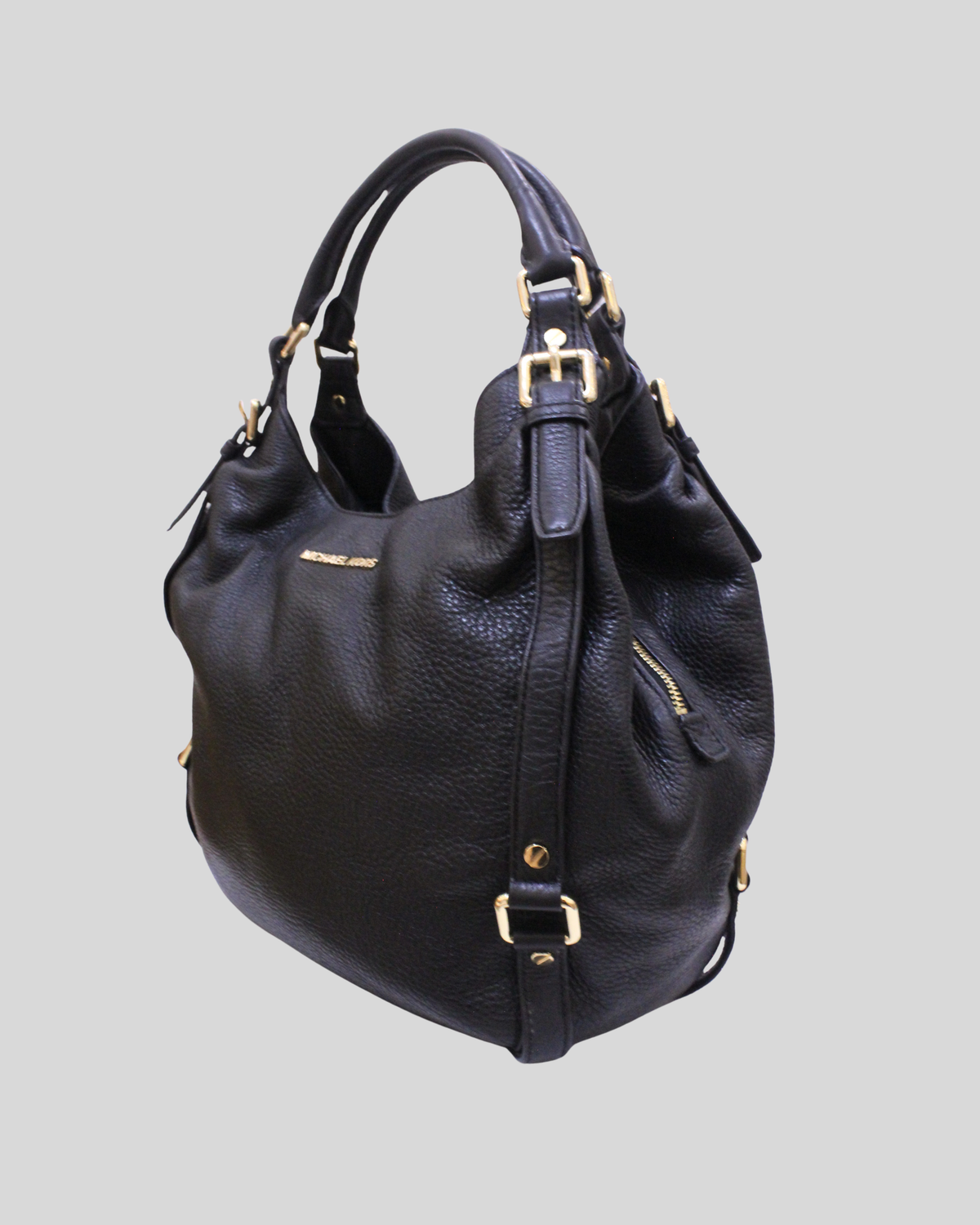 🇺🇸 Michael Kors Bedford – Grand sac hobo noir en cuir
