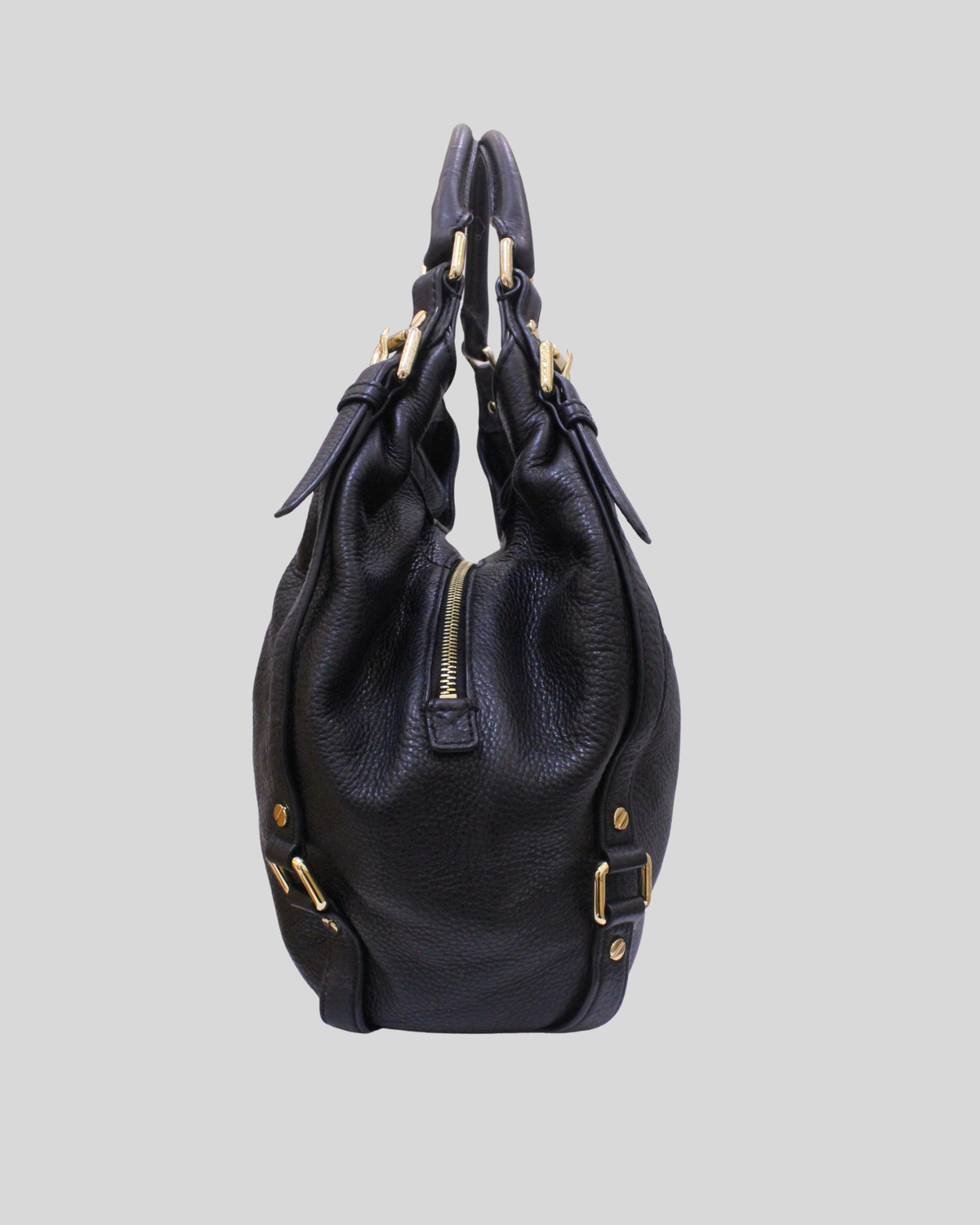 🇺🇸 Michael Kors Bedford – Grand sac hobo noir en cuir