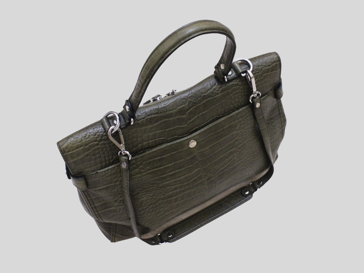 🇫🇷 Kesslord Jekyll – Cabas cuir vert effet croco