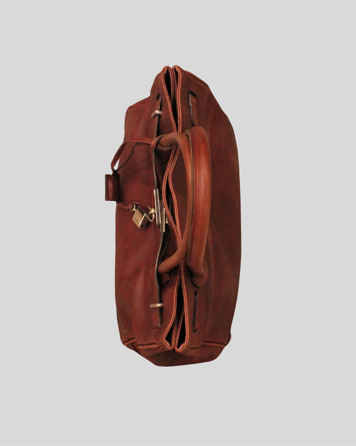 Sac à main Nuria Sanchez bordeaux en cuir véritable