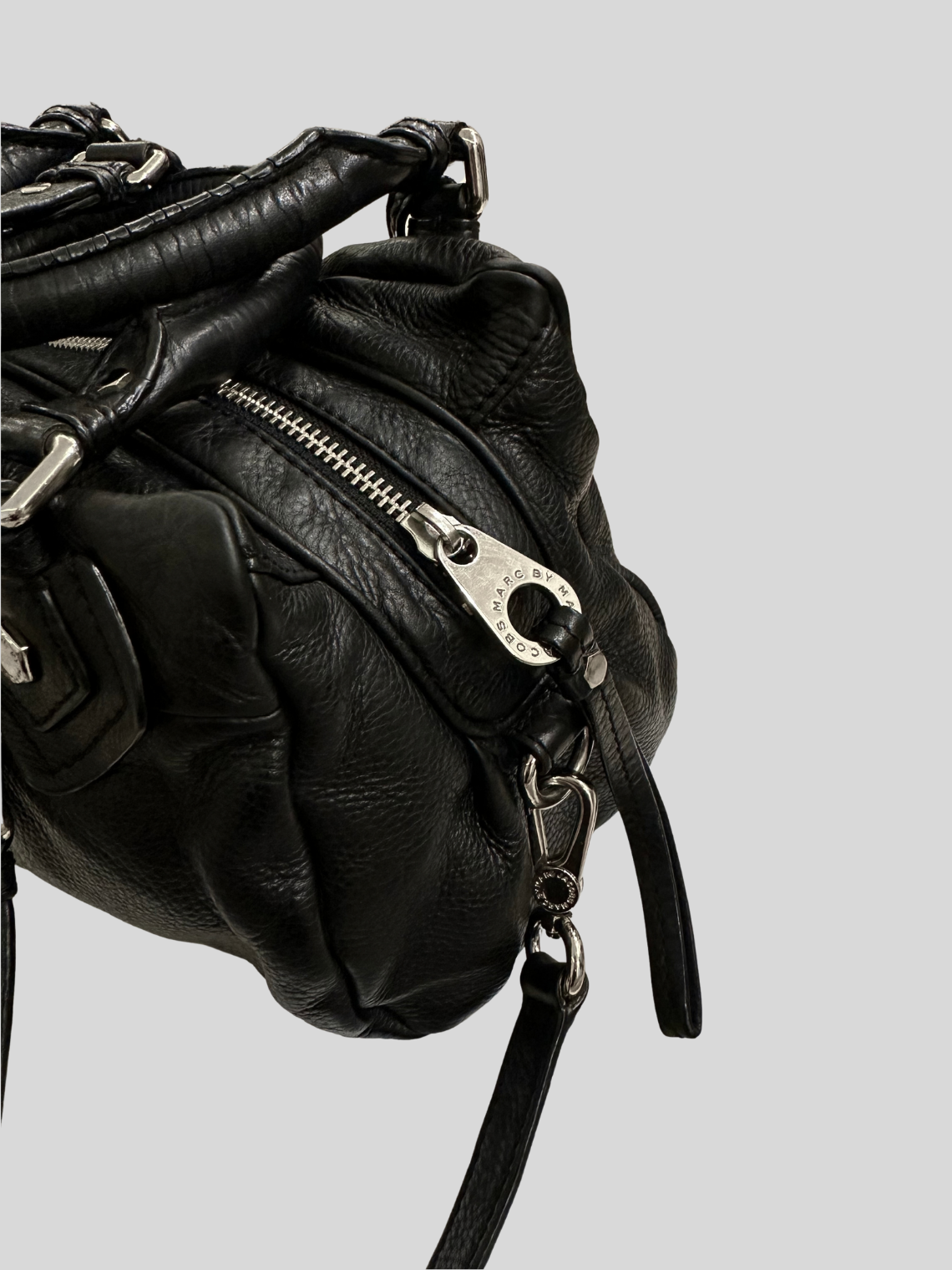 Marc by Marc Jacobs – Classic Q Baby Groovee noir en cuir véritable