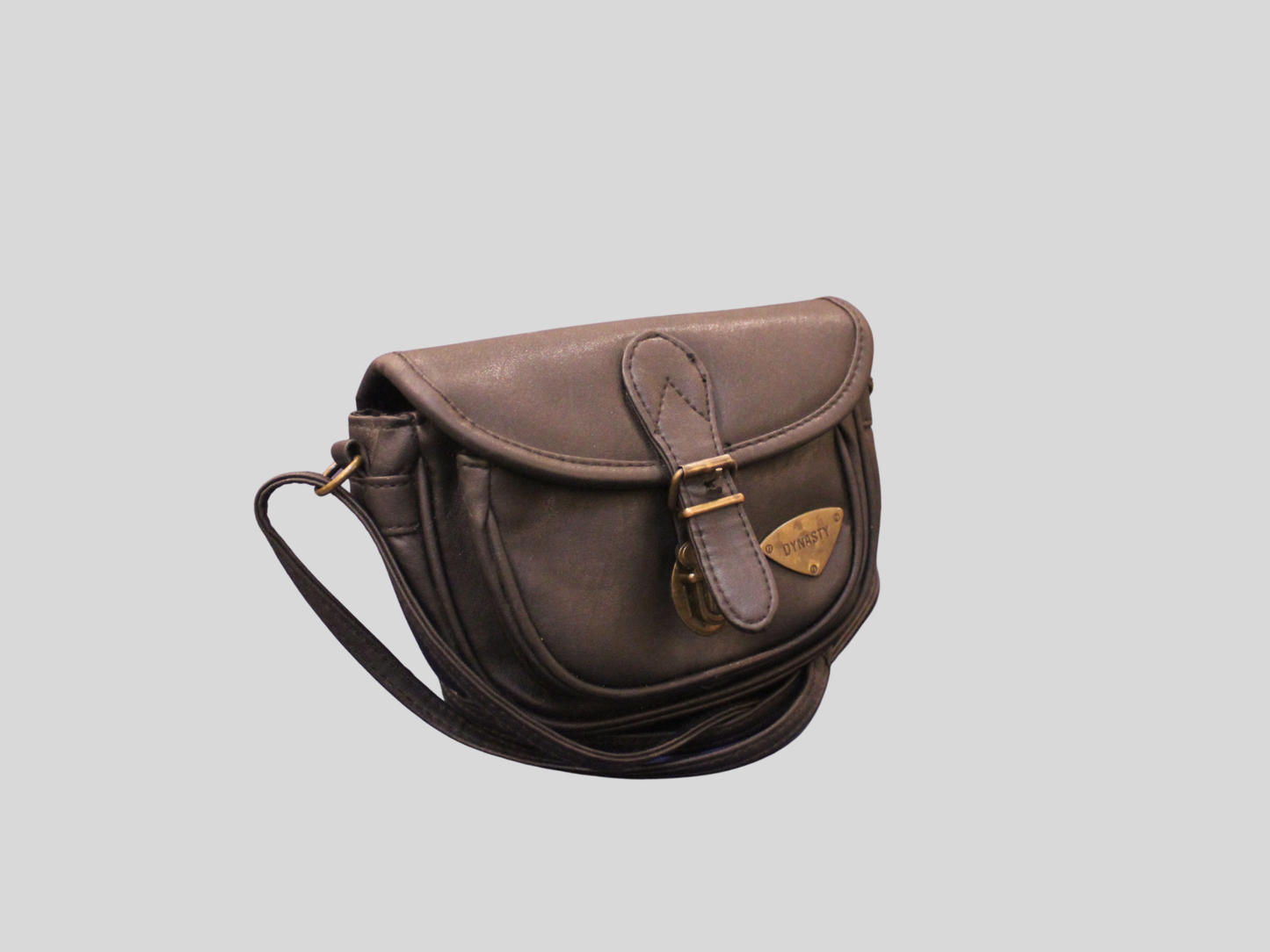 Sac à bandoulière Dynasty noir en cuir véritable