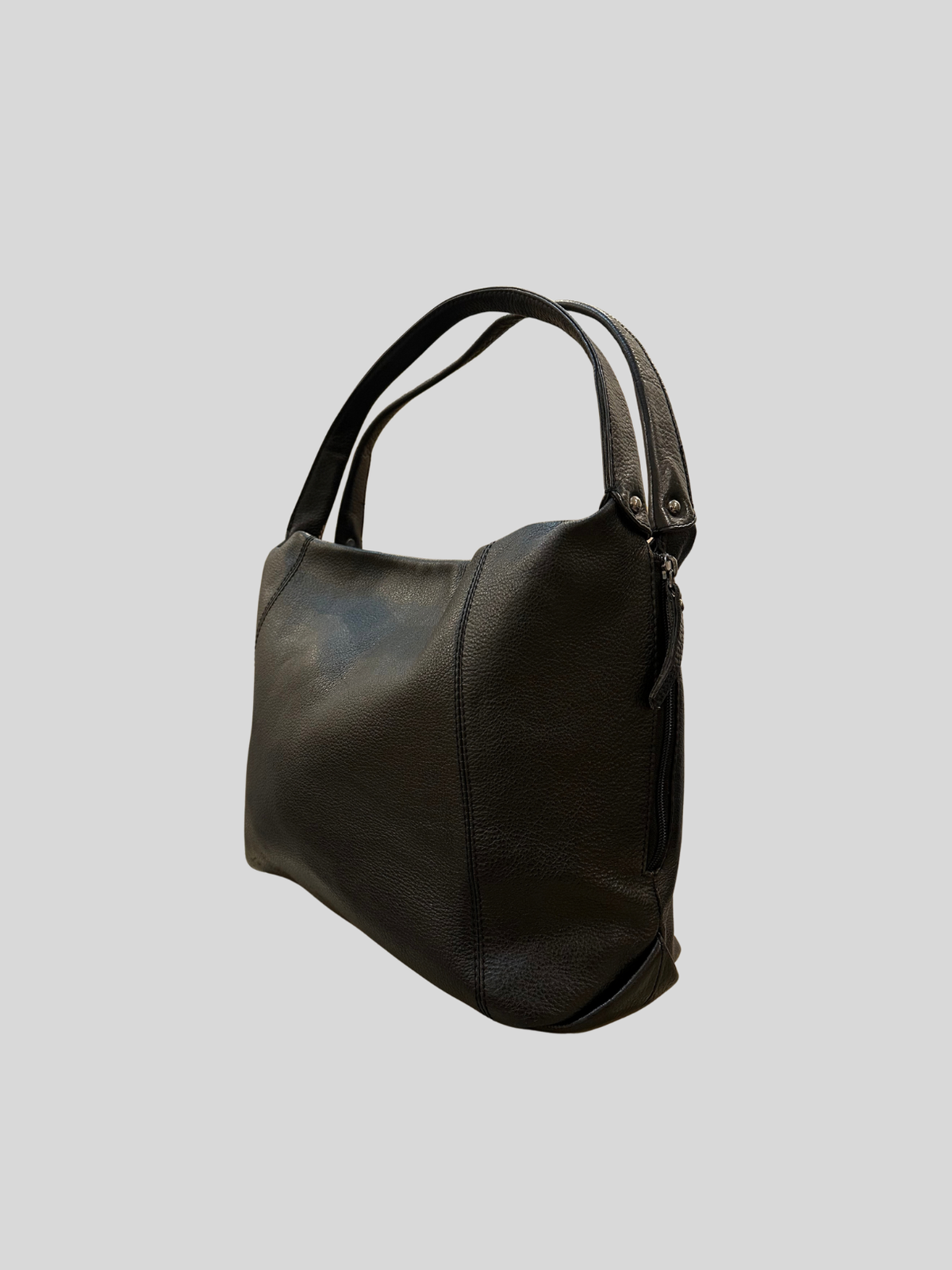 🇧🇪 Belluga – Sac à main noir en cuir véritable