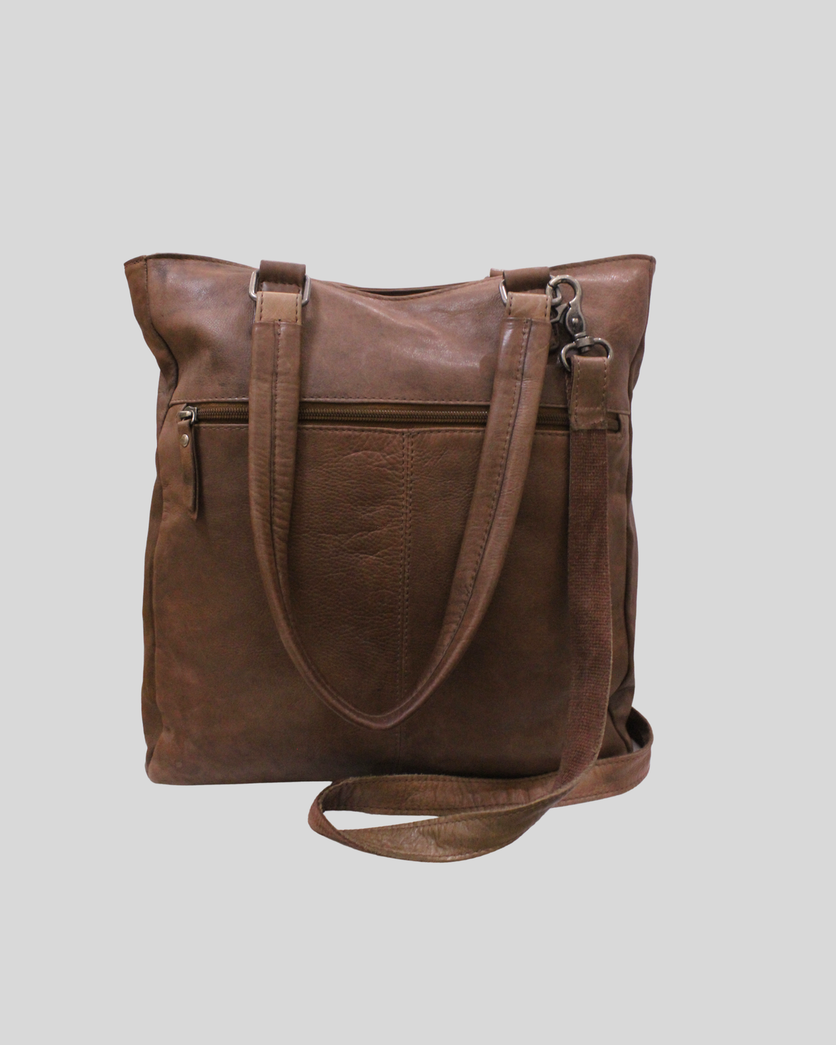 🇳🇱 Burkely – Cabas cuir véritable marron