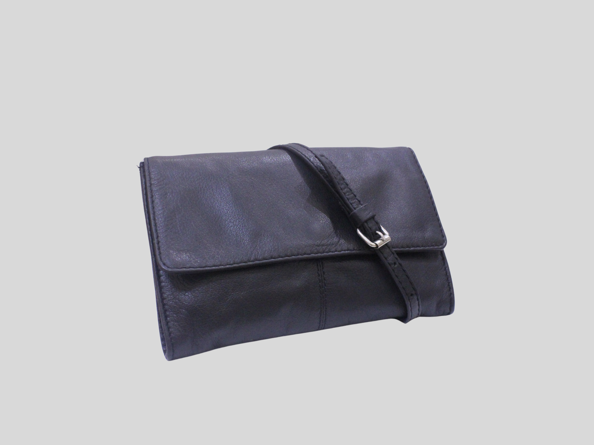 🇬🇧 Sac bandoulière Next noir en cuir véritable