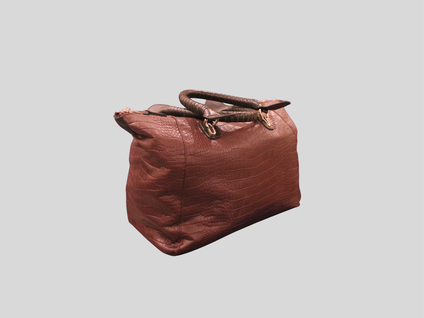 Sac à main violet effet croco grand format TOPSHOP