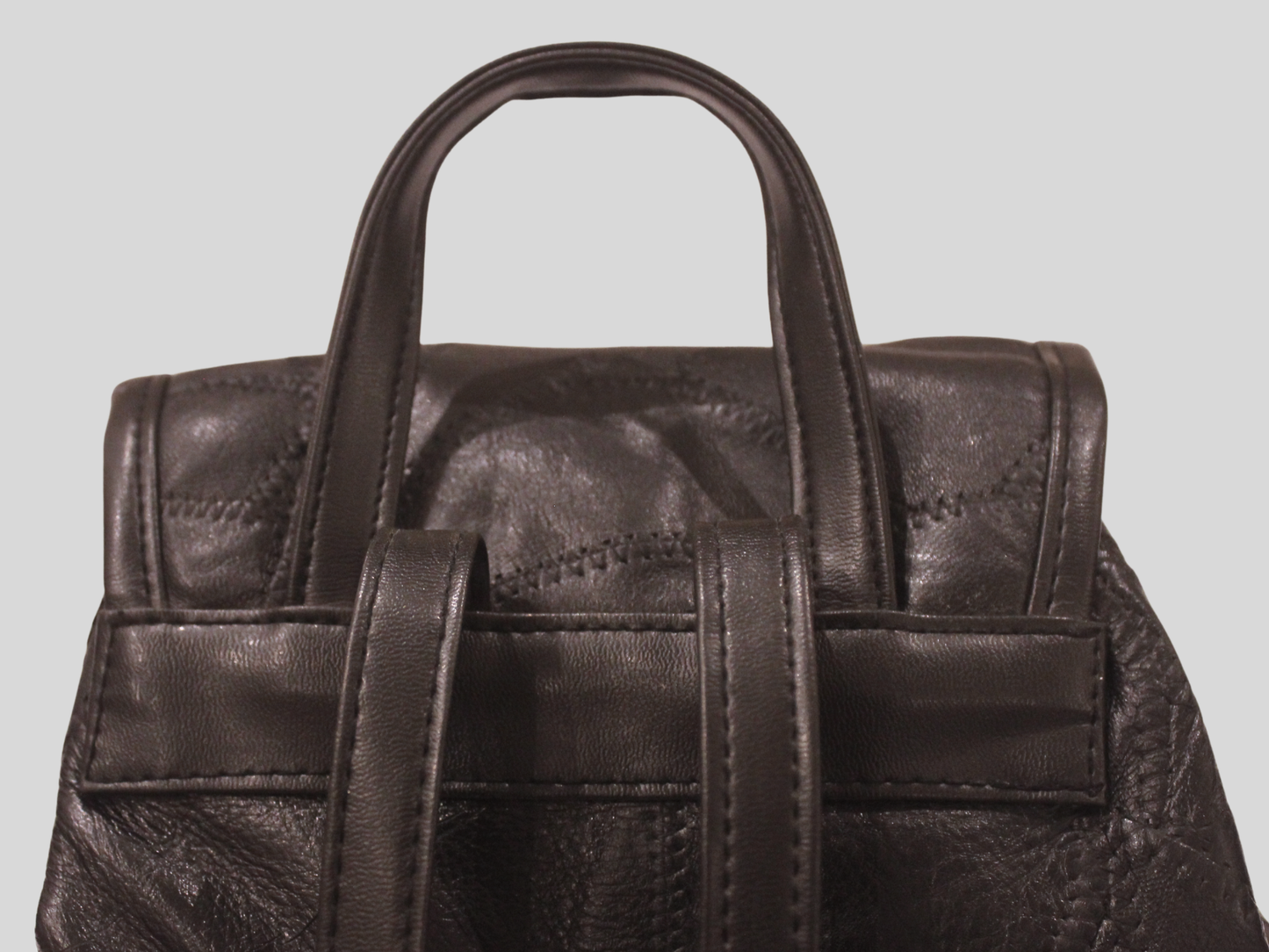 Sac à dos en cuir noir Åshild