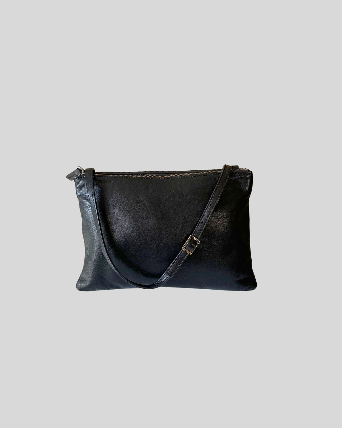 🇧🇪 Bellerose – Sac bandoulière noir en cuir de veau – Made in Italy