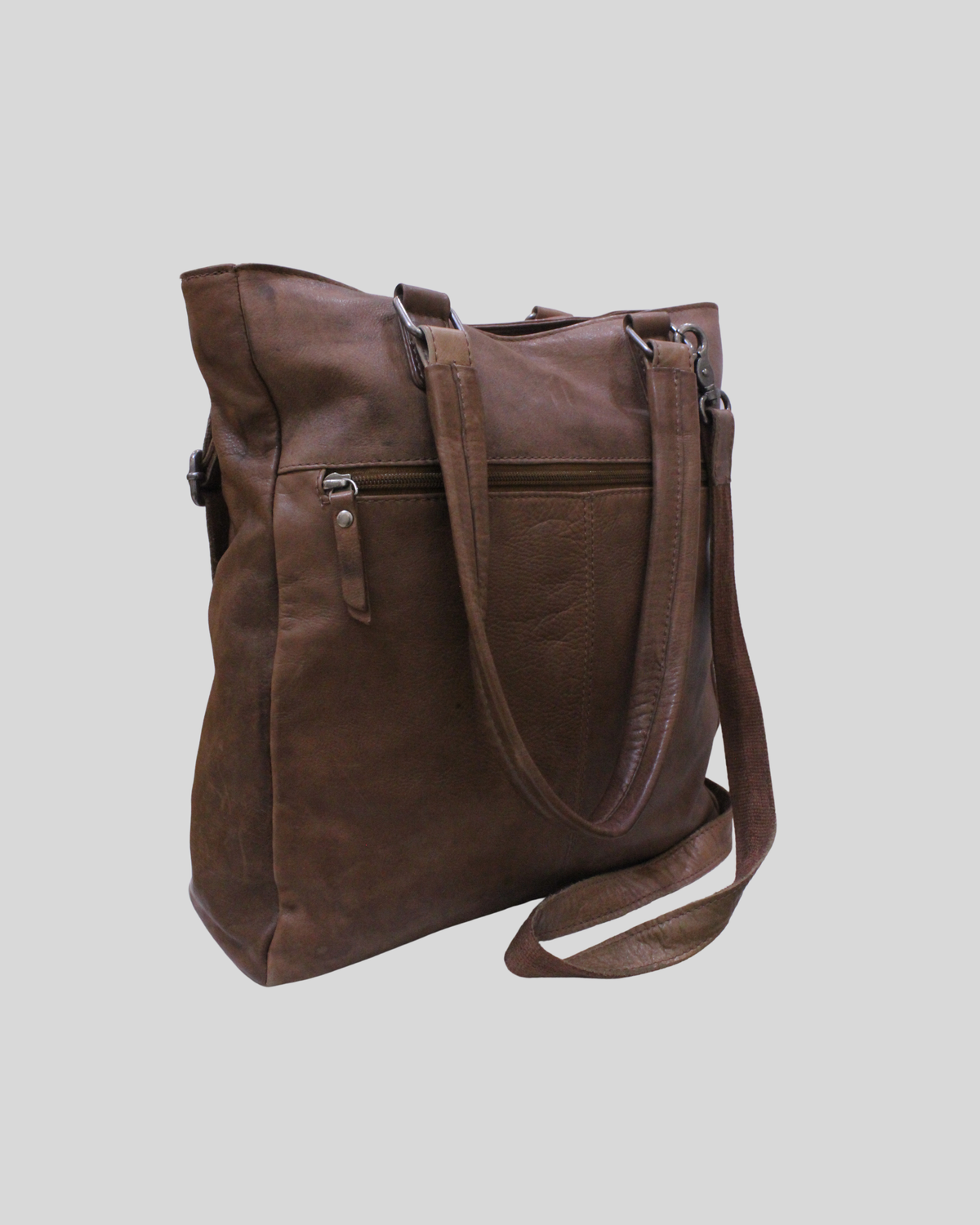 🇳🇱 Burkely – Cabas cuir véritable marron