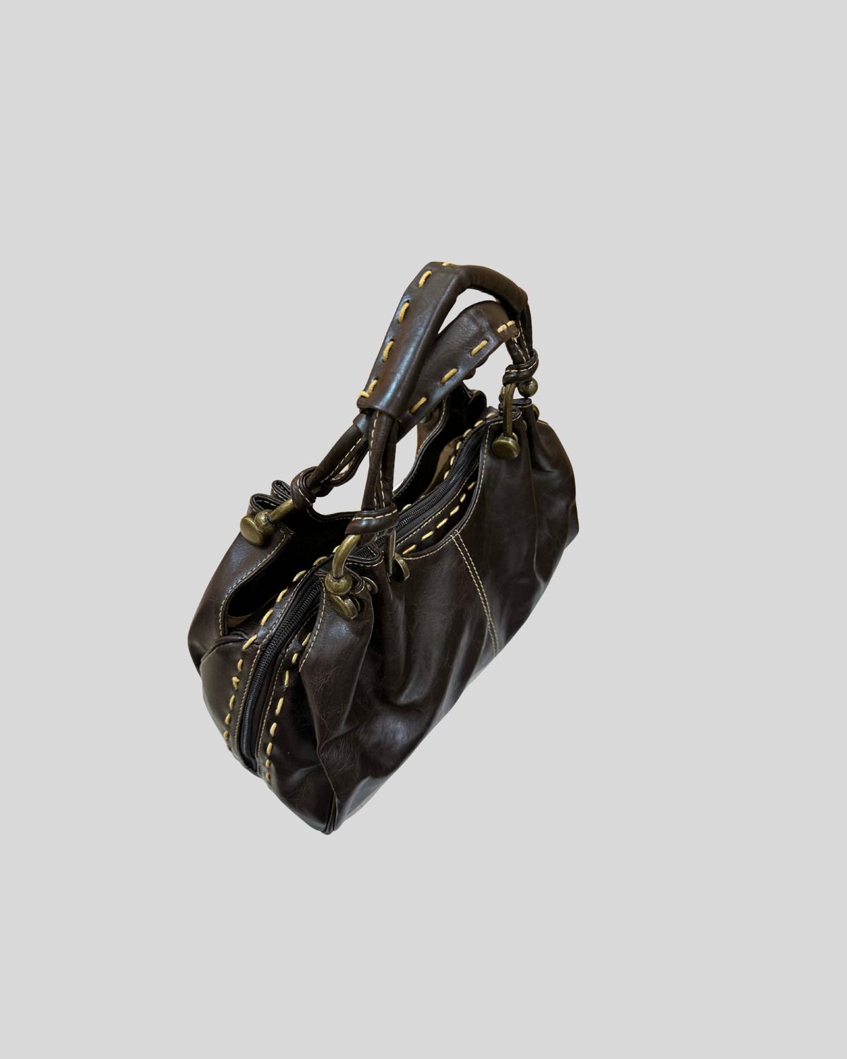 Elementz – Sac à main marron foncé multi-poches