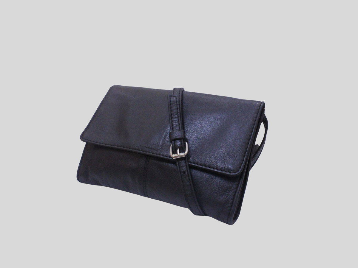 🇬🇧 Sac bandoulière Next noir en cuir véritable