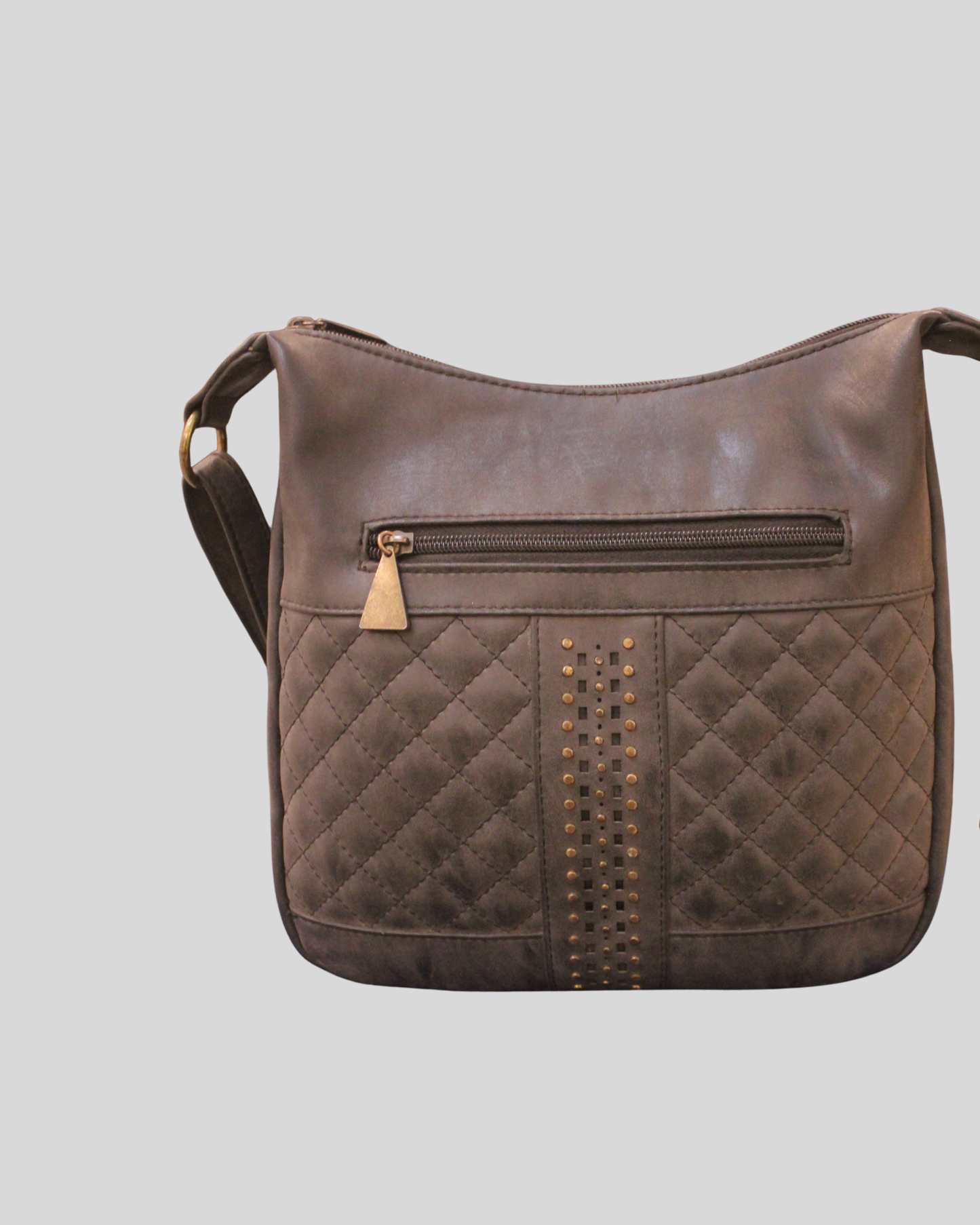 Sac à bandoulière matelassé gris