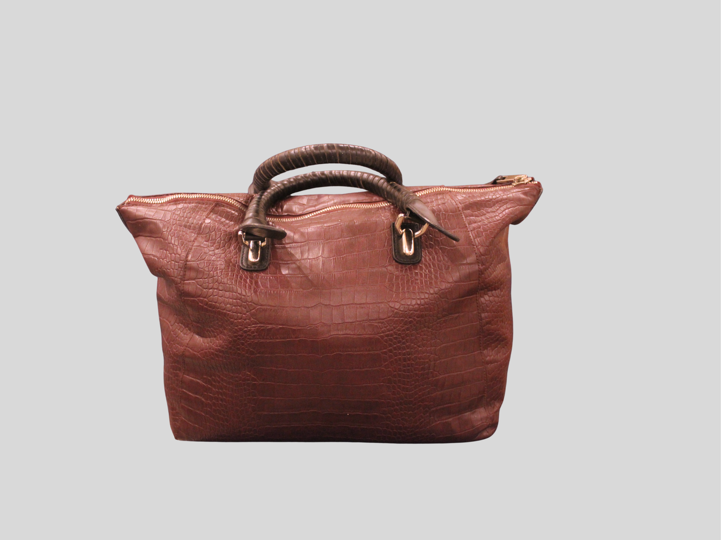 Sac à main violet effet croco grand format TOPSHOP