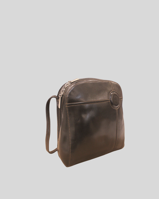 Sac à bandoulière Liza Cline noir en cuir véritable