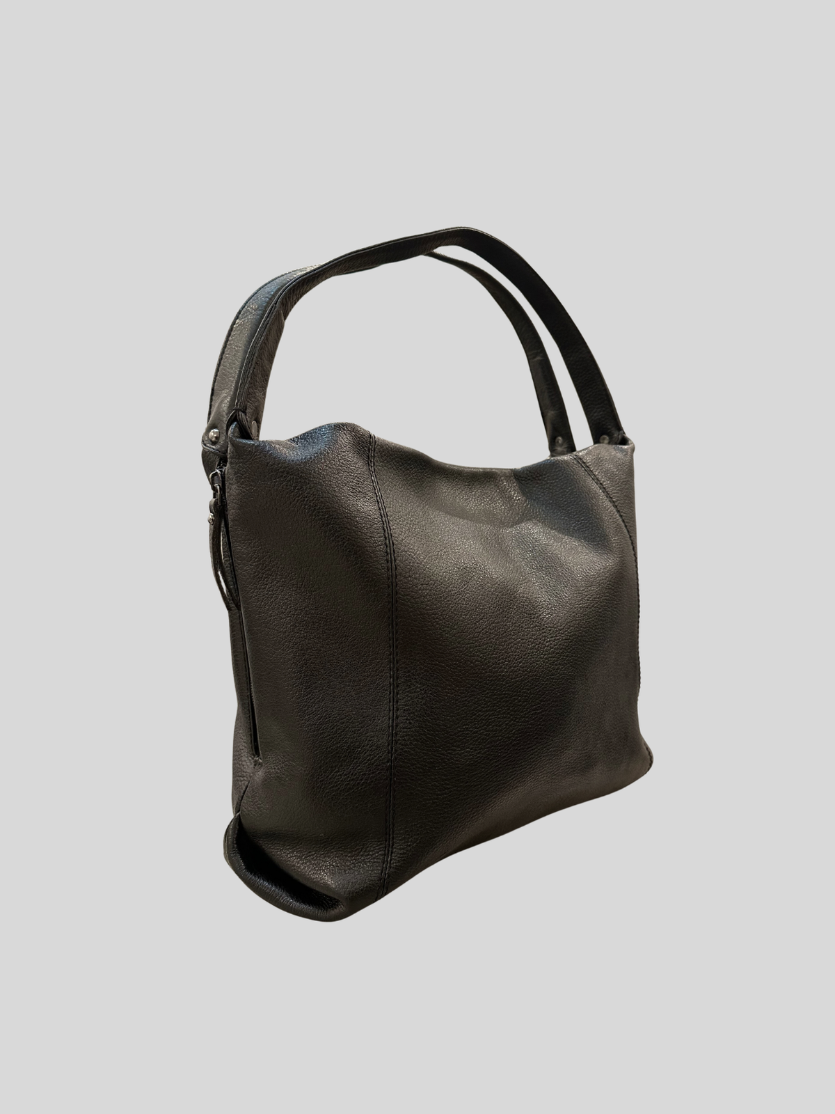 🇧🇪 Belluga – Sac à main noir en cuir véritable