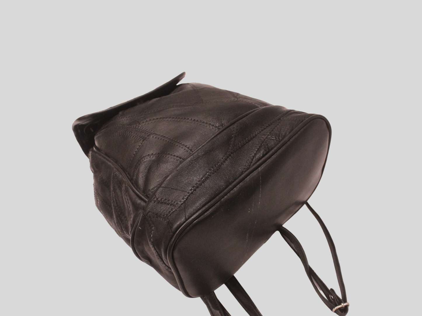 Sac à dos en cuir noir Åshild