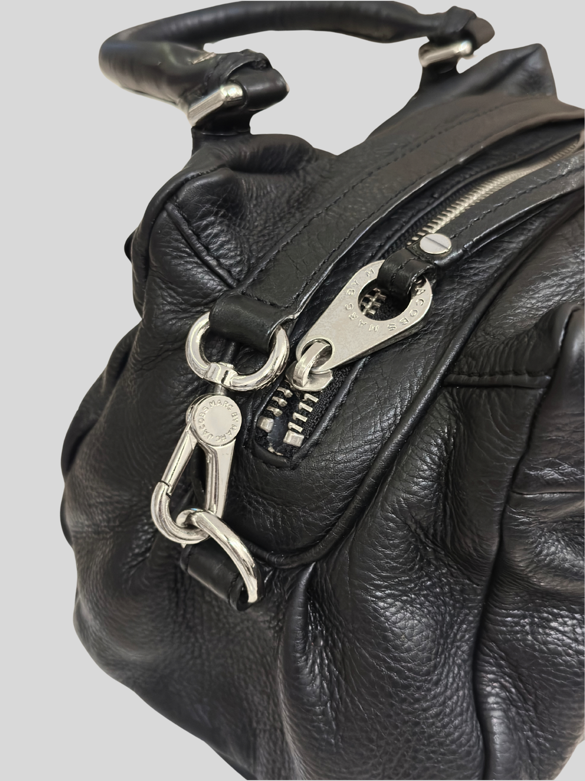 Marc by Marc Jacobs – Classic Q Baby Groovee noir en cuir véritable