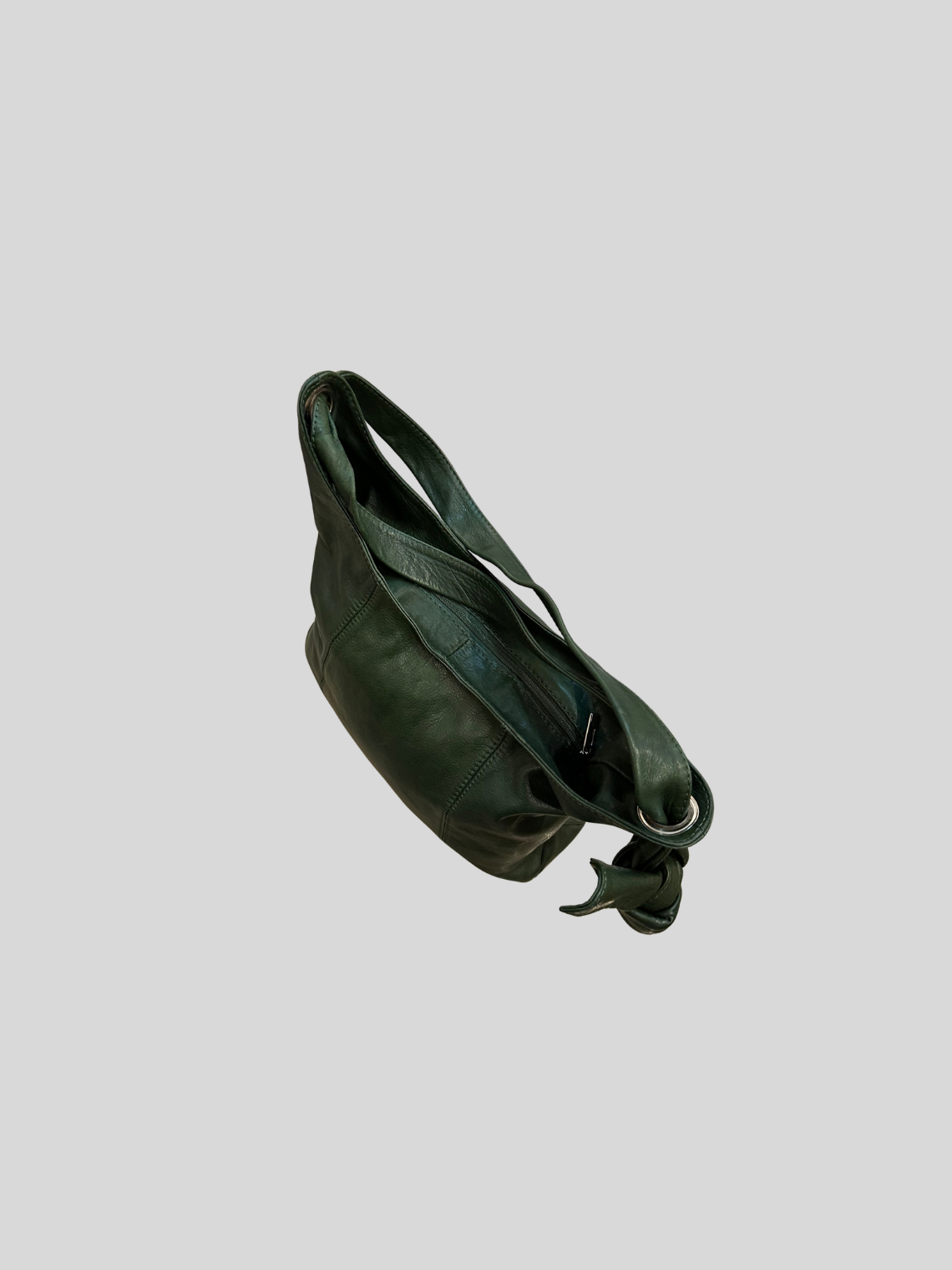 🇮🇹 Sac épaule vert foncé en cuir véritable – Made in Italy