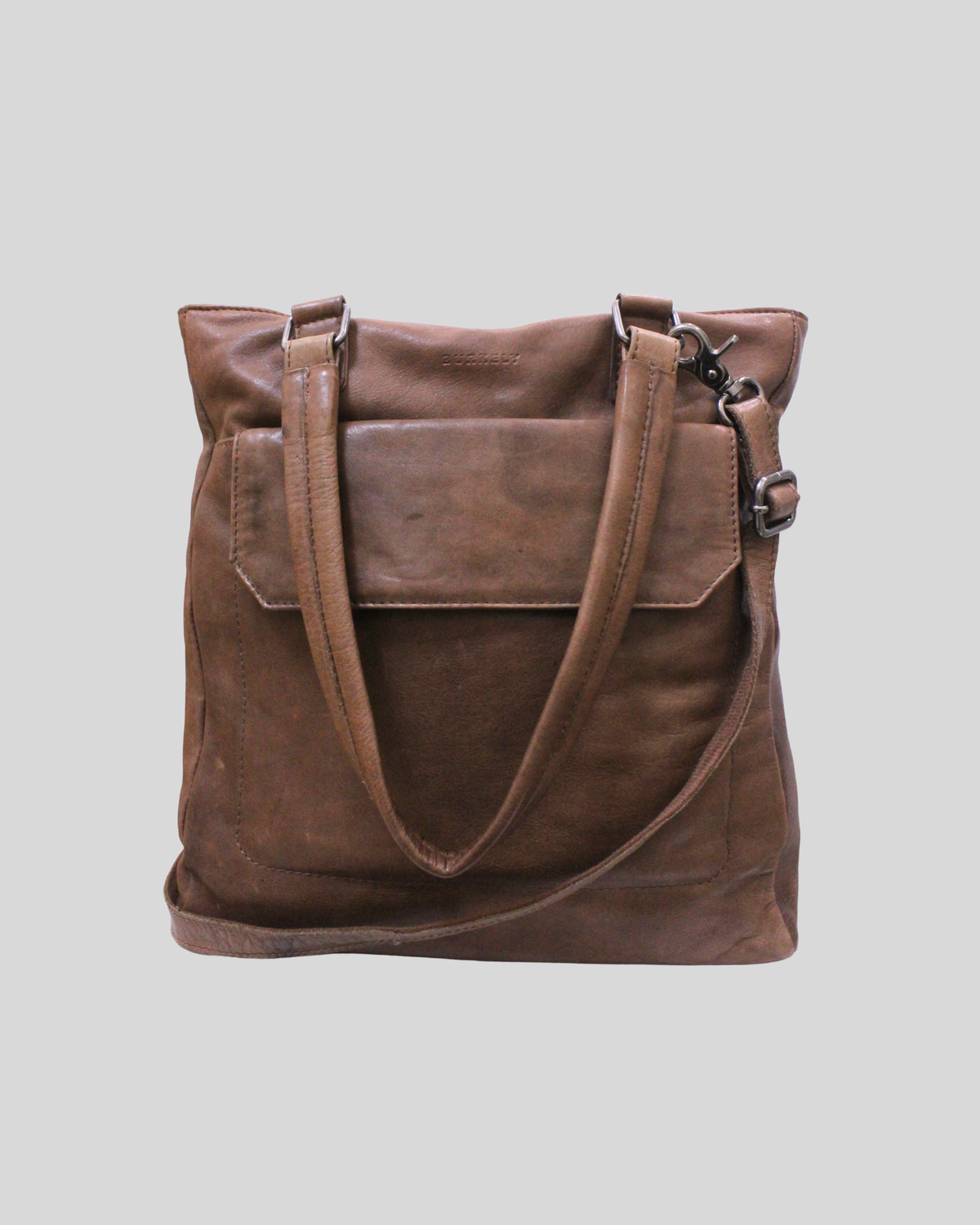 🇳🇱 Burkely – Cabas cuir véritable marron