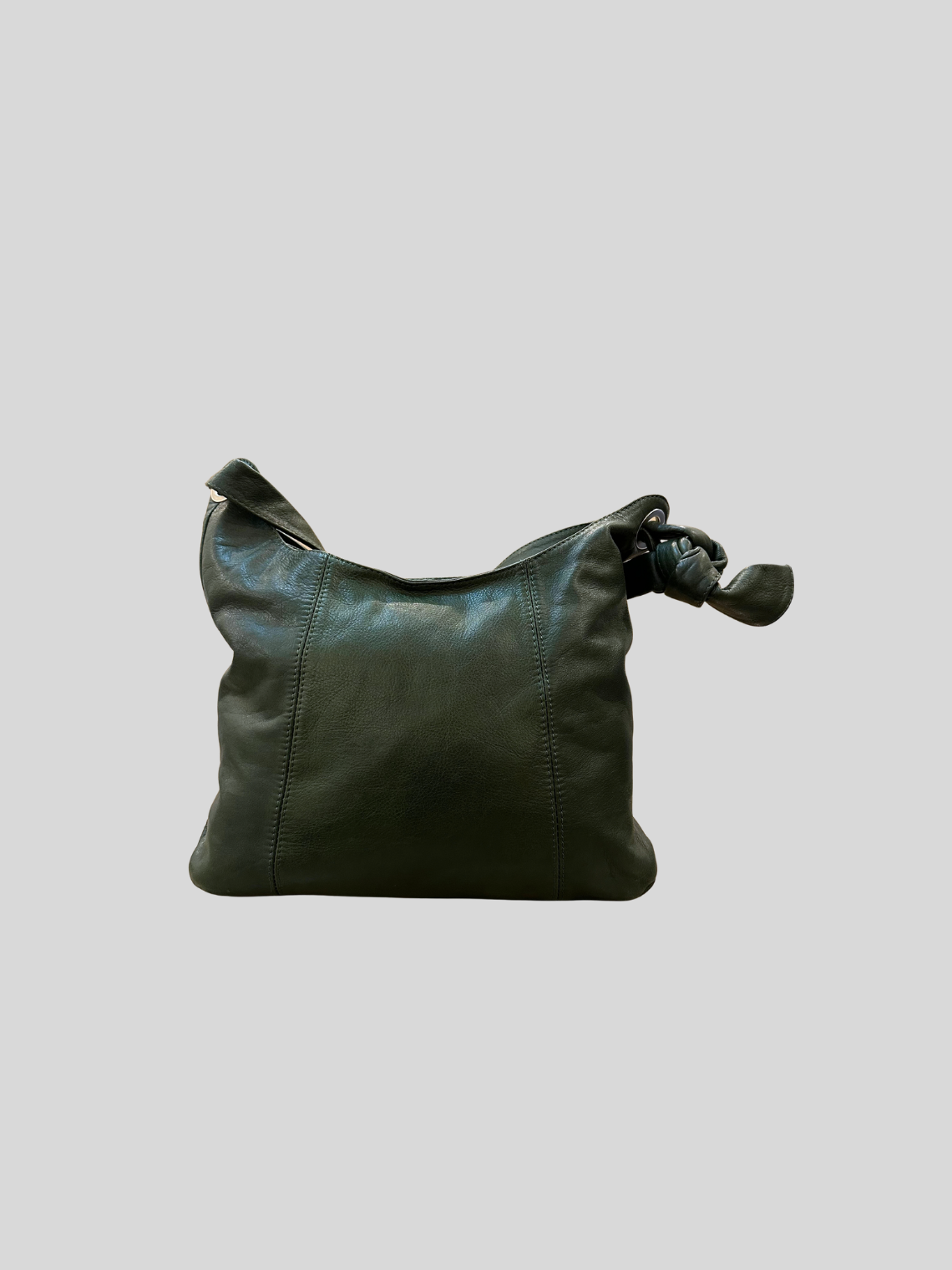 🇮🇹 Sac épaule vert foncé en cuir véritable – Made in Italy