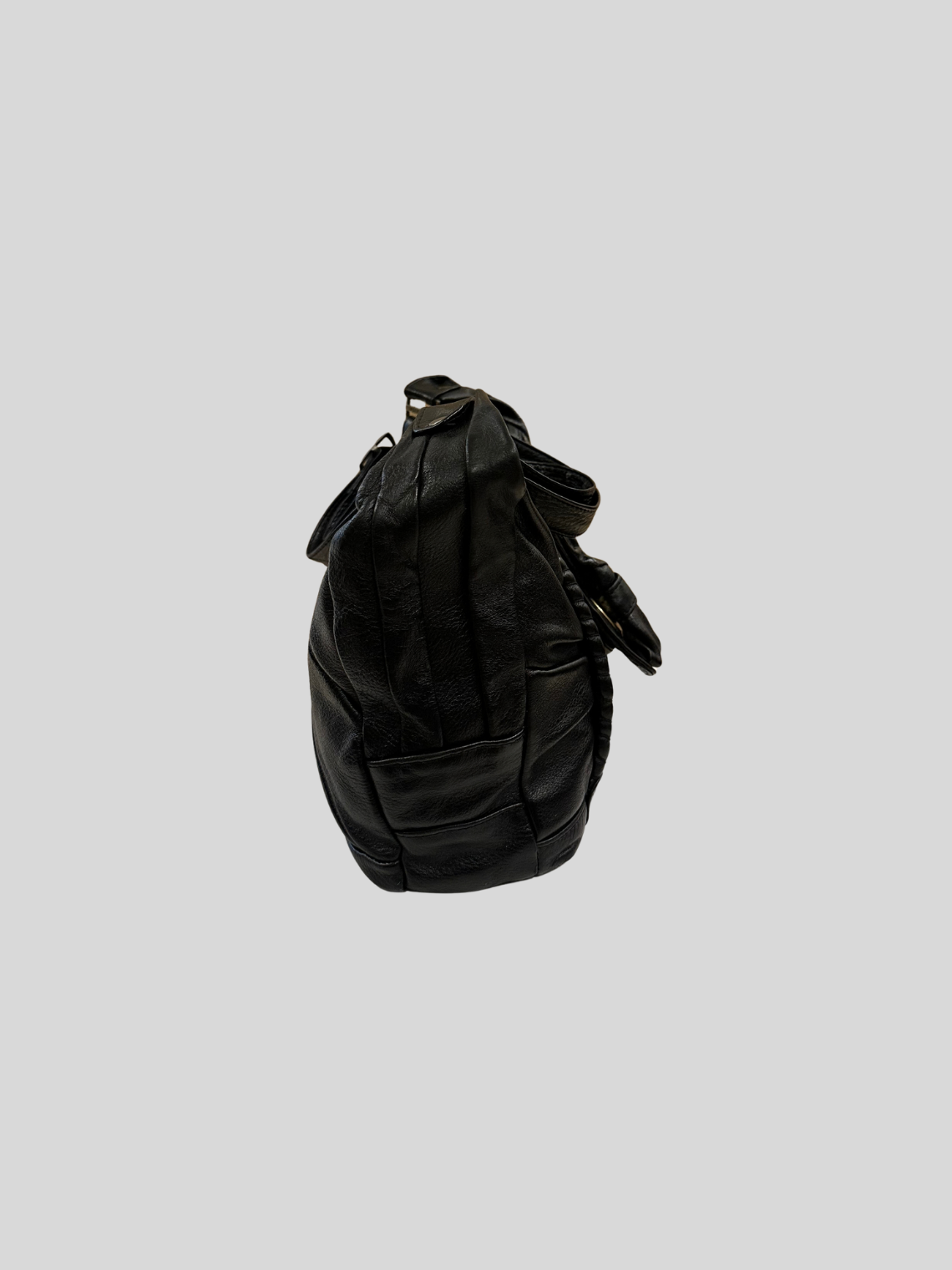 🇮🇹 Annalisa Creazioni – Sac épaule noir en cuir véritable – Made in Italy