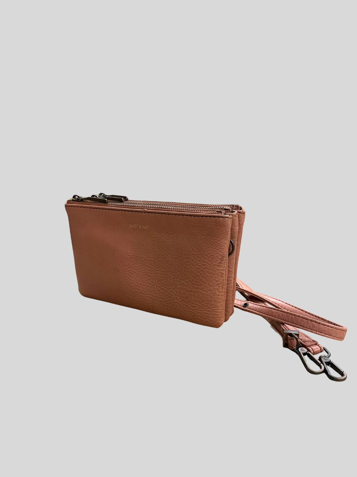 🇨🇦 Matt & Nat Triplet – Pochette bandoulière rose à triple compartiment