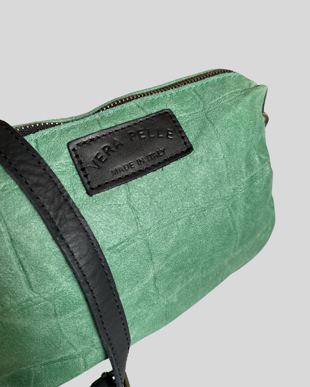 🇮🇹 Sac bandoulière cuir véritable Emerald Green– Made in Italy