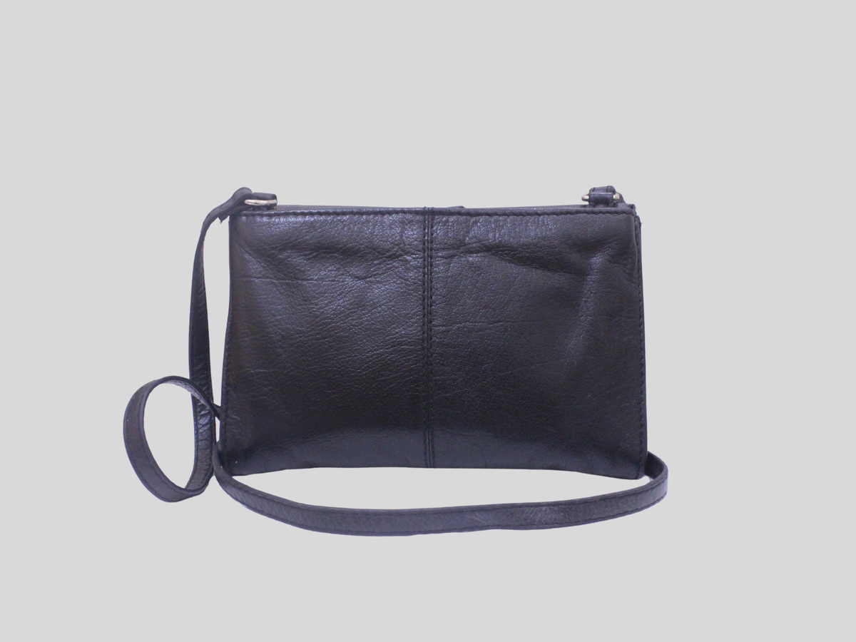 🇬🇧 Sac bandoulière Next noir en cuir véritable