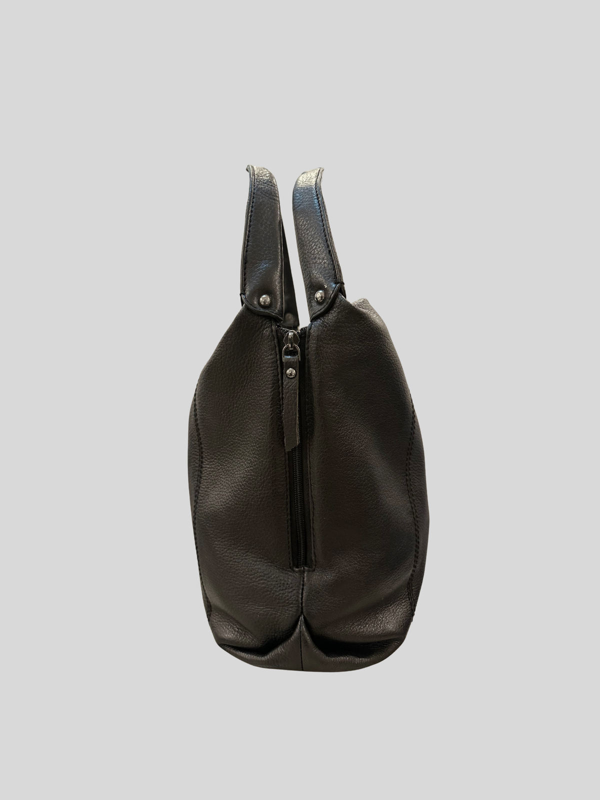 🇧🇪 Belluga – Sac à main noir en cuir véritable